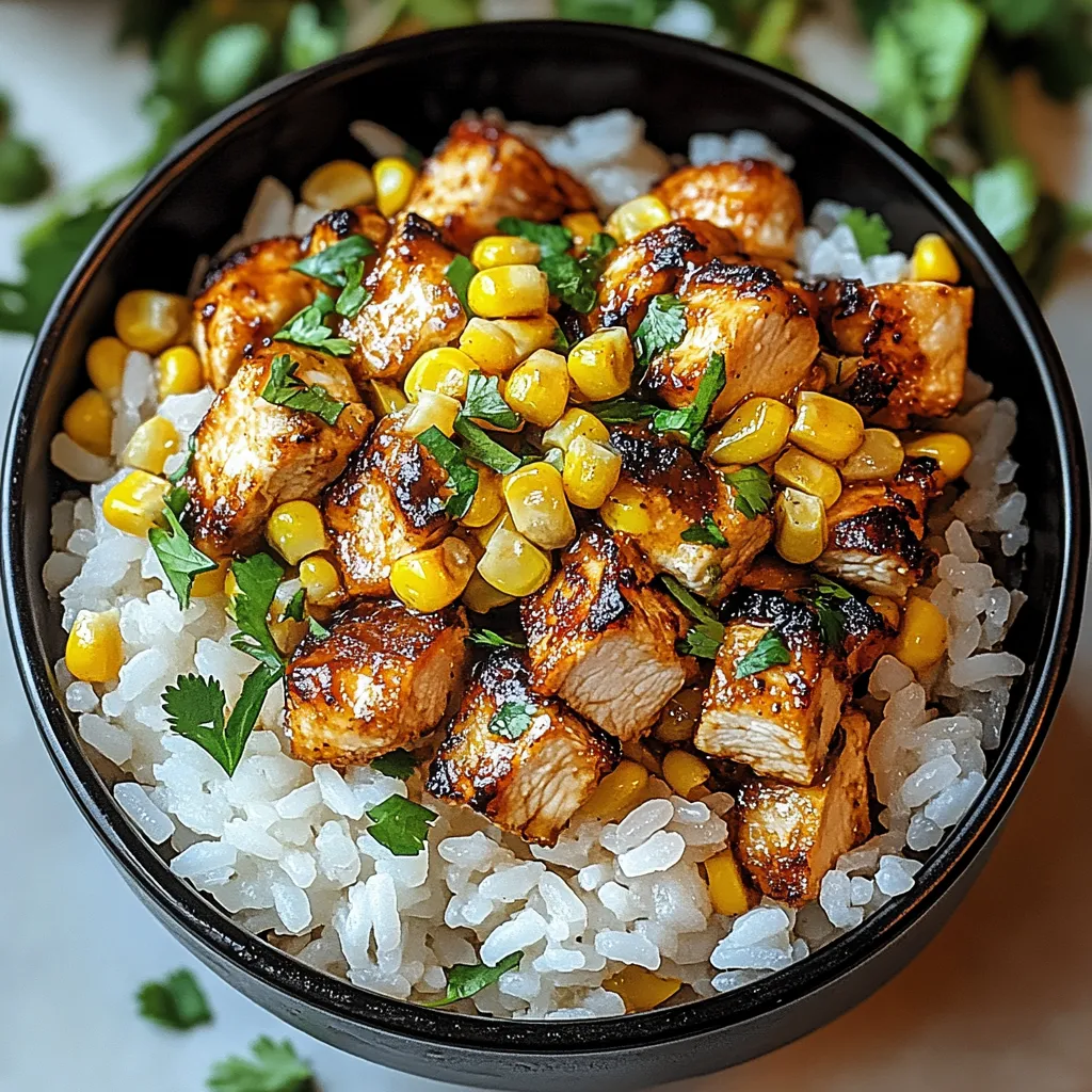 Street Corn Chicken Rice Bowl