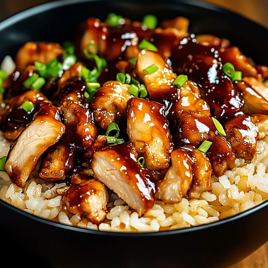 Easy Honey BBQ Chicken Rice
