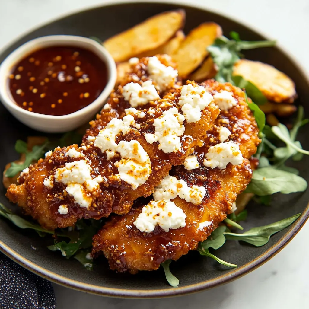 Crispy Hot Honey Feta Chicken