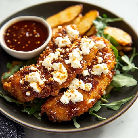 Crispy Hot Honey Feta Chicken